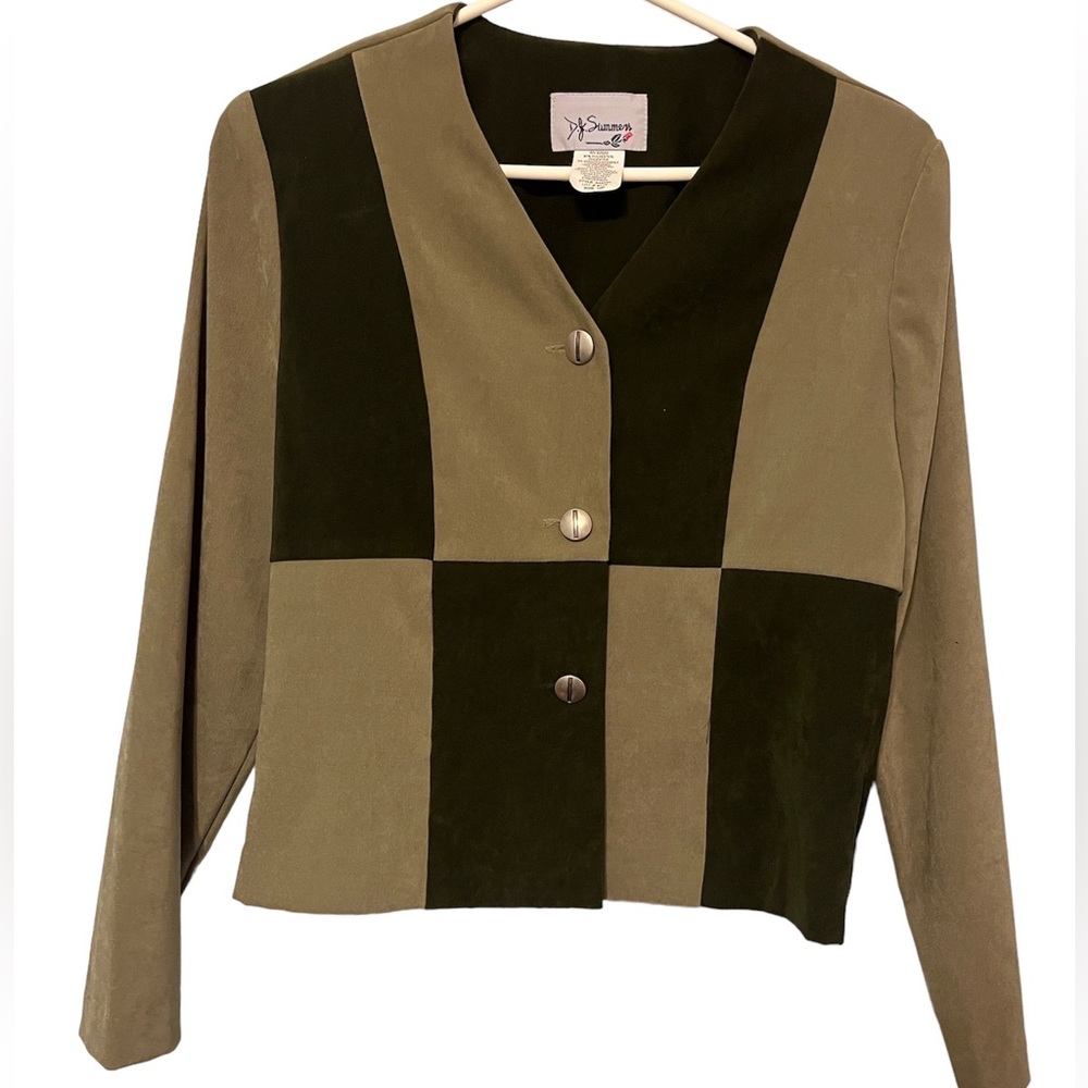 Vintage D.J. Summers Olive Green Patchwork Jacket